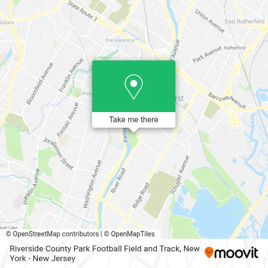 Riverside County Park Football Field and Track map