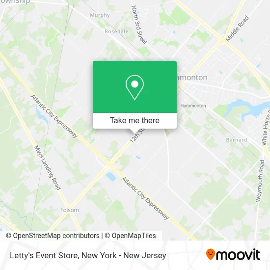 Letty's Event Store map