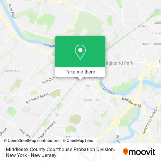 Middlesex County Courthouse Probation Division map