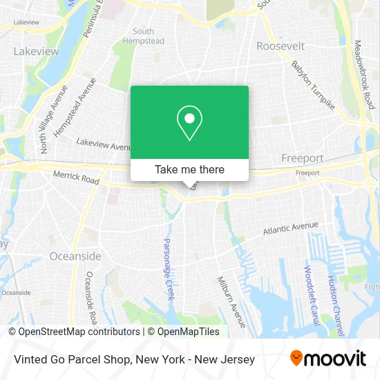 Vinted Go Parcel Shop map