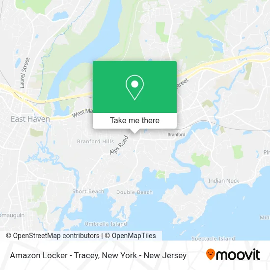 Amazon Locker - Tracey map