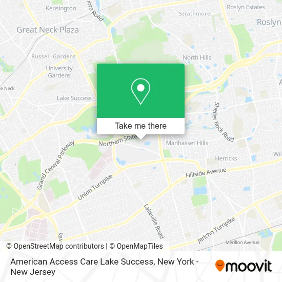 American Access Care Lake Success map