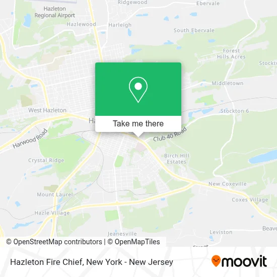 Hazleton Fire Chief map