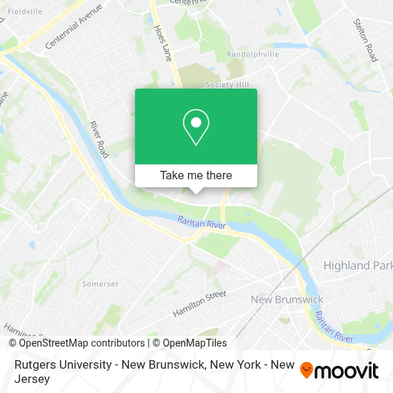 Rutgers University - New Brunswick map