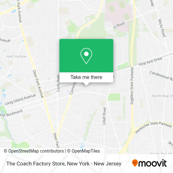 The Coach Factory Store map
