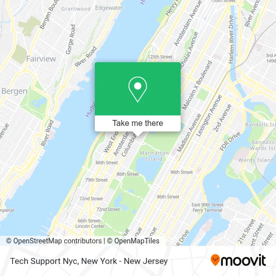 Tech Support Nyc map