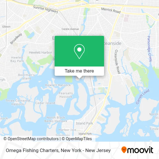 Omega Fishing Charters map