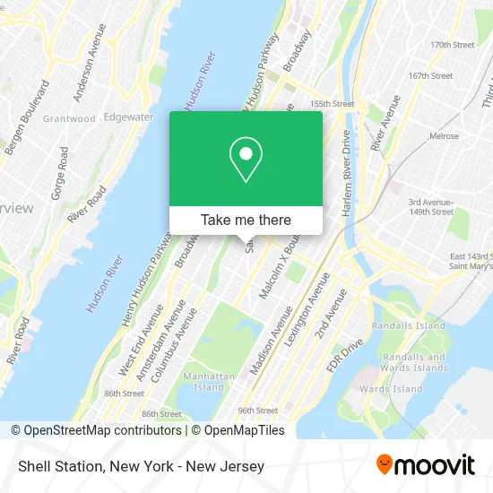 Shell Station map