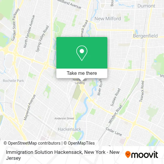 Immigration Solution Hackensack map