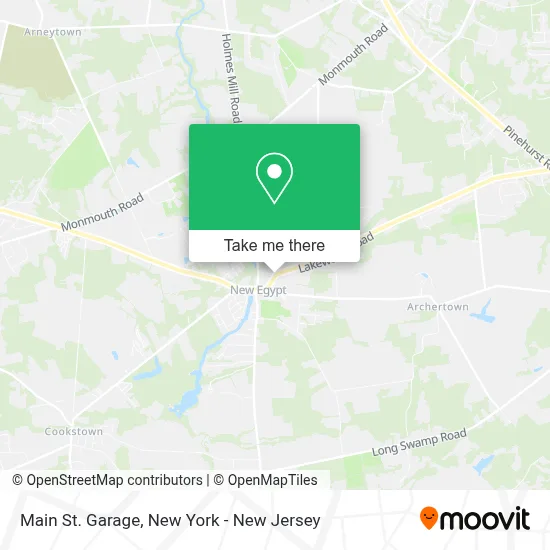 Main St. Garage map