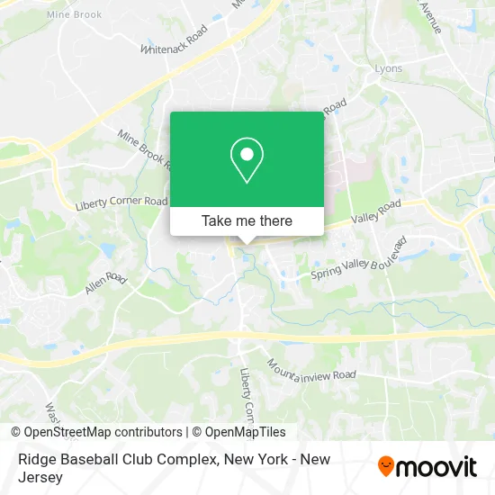 Ridge Baseball Club Complex map