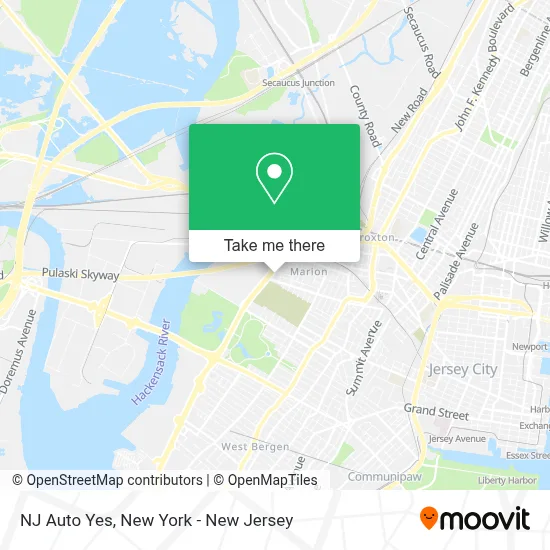 NJ Auto Yes map