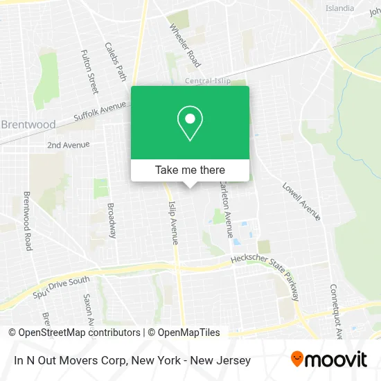In N Out Movers Corp map