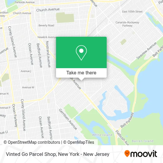 Vinted Go Parcel Shop map