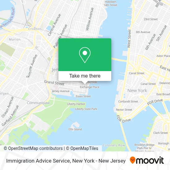 Immigration Advice Service map
