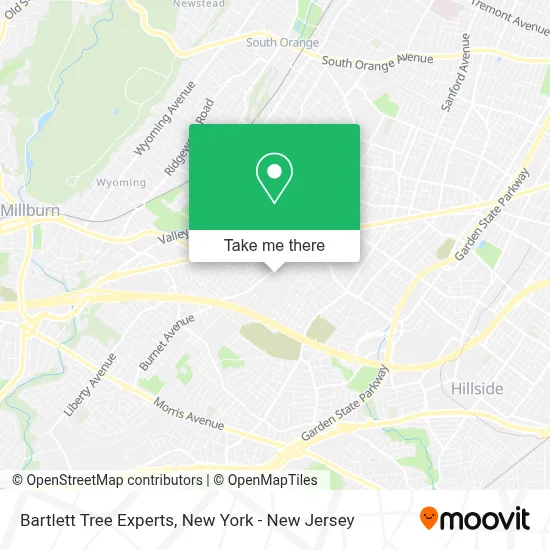 Bartlett Tree Experts map