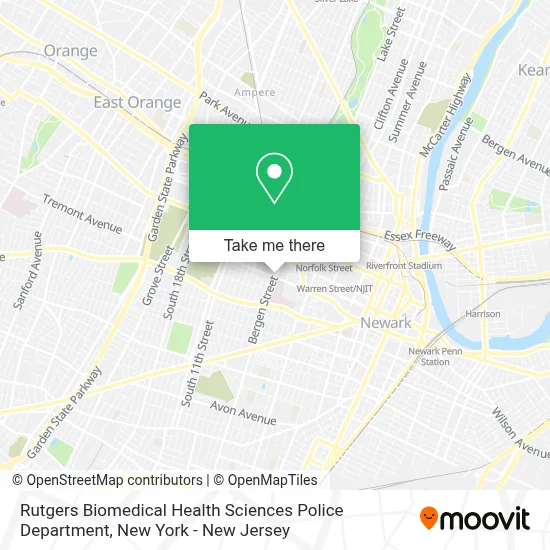 Rutgers Biomedical Health Sciences Police Department map