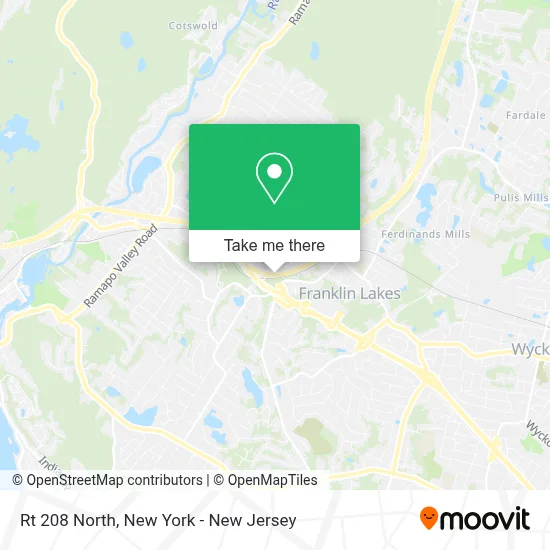 Rt 208 North map