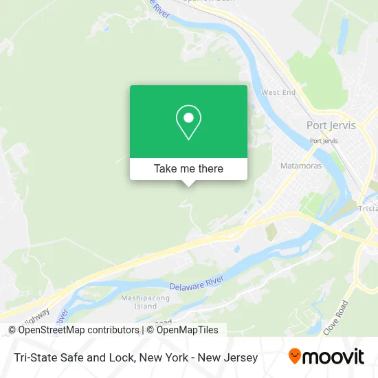 Tri-State Safe and Lock map