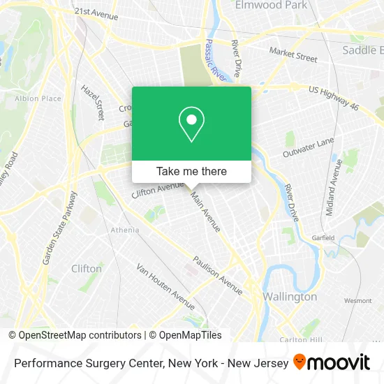 Performance Surgery Center map