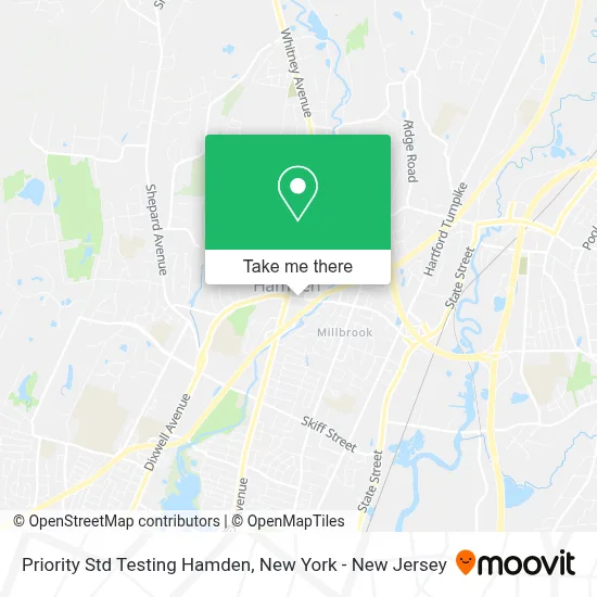 Priority Std Testing Hamden map