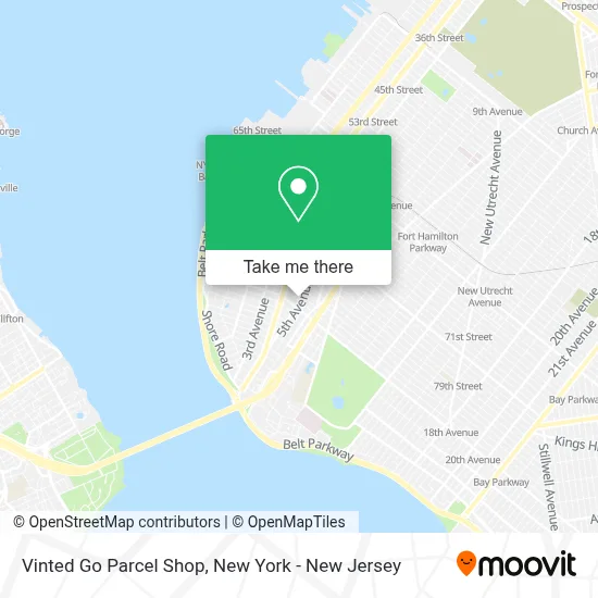 Vinted Go Parcel Shop map