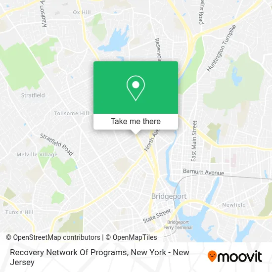 Recovery Network Of Programs map
