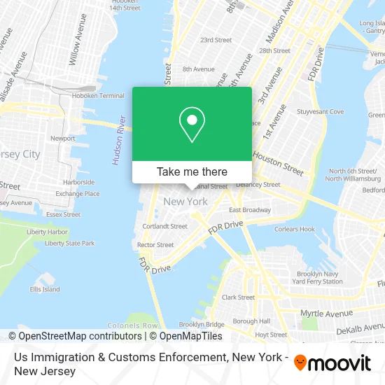 Us Immigration & Customs Enforcement map