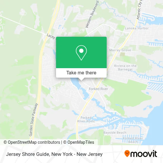 Jersey Shore Guide map