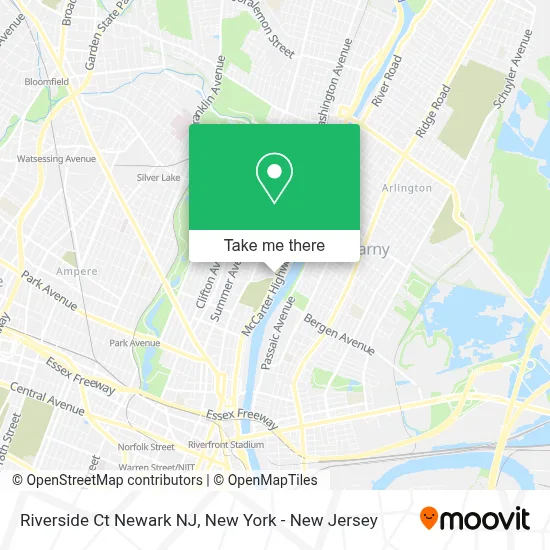 Riverside Ct Newark NJ map