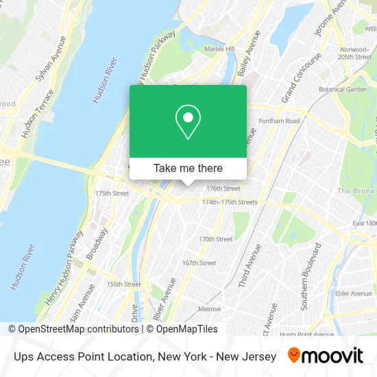 Ups Access Point Location map