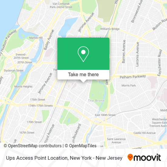 Ups Access Point Location map