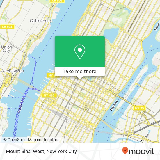 Mount Sinai West map