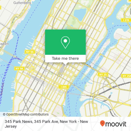 Mapa de 345 Park News, 345 Park Ave