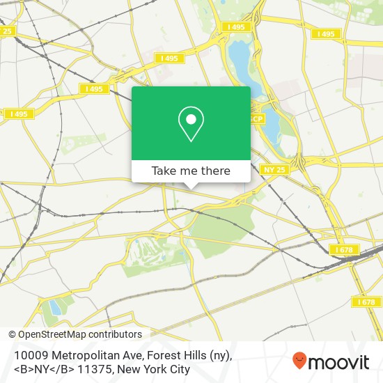10009 Metropolitan Ave, Forest Hills (ny), <B>NY< / B> 11375 map