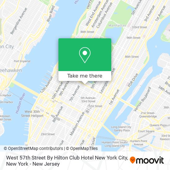 Mapa de West 57th Street By Hilton Club Hotel New York City