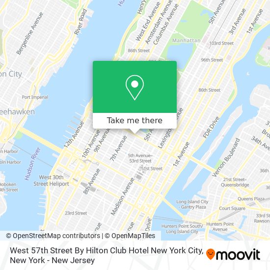 West 57th Street By Hilton Club Hotel New York City map