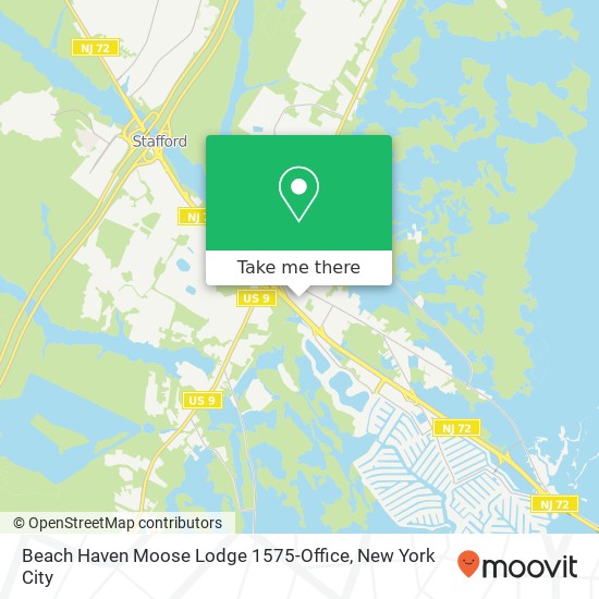 Beach Haven Moose Lodge 1575-Office map