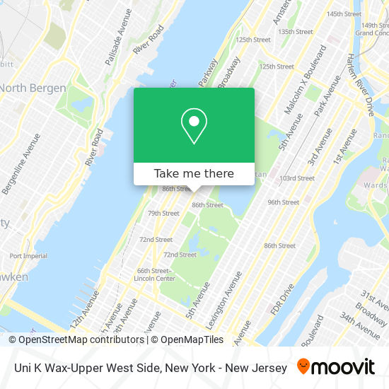 Uni K Wax-Upper West Side map