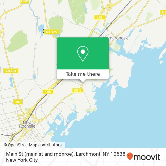Mapa de Main St (main st and monroe), Larchmont, NY 10538