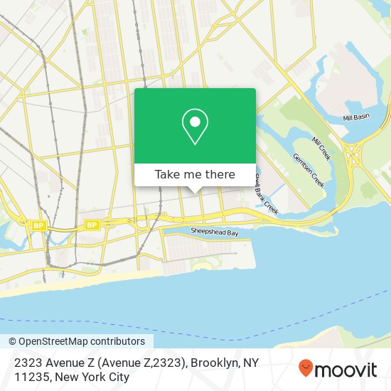 Mapa de 2323 Avenue Z (Avenue Z,2323), Brooklyn, NY 11235