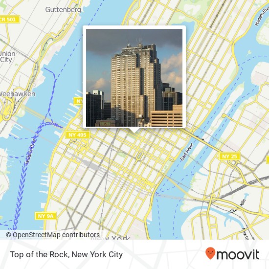 Top of the Rock map