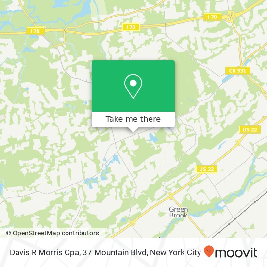 Mapa de Davis R Morris Cpa, 37 Mountain Blvd