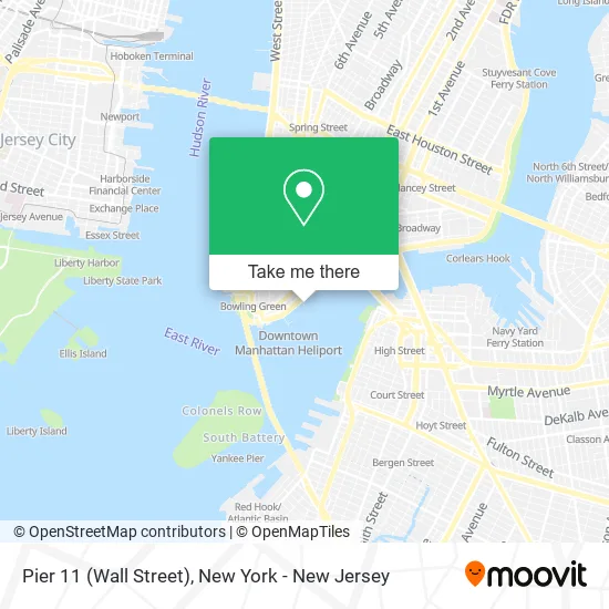 Pier 11 (Wall Street) map
