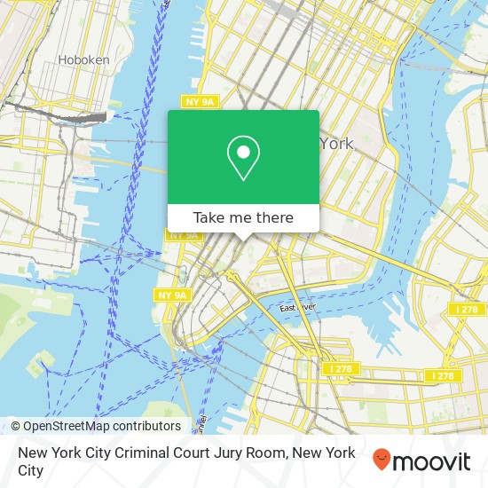 New York City Criminal Court Jury Room map