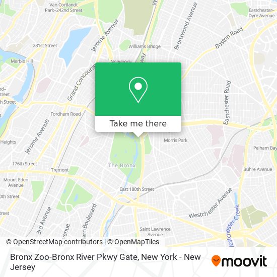 Mapa de Bronx Zoo-Bronx River Pkwy Gate