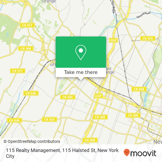Mapa de 115 Realty Management, 115 Halsted St