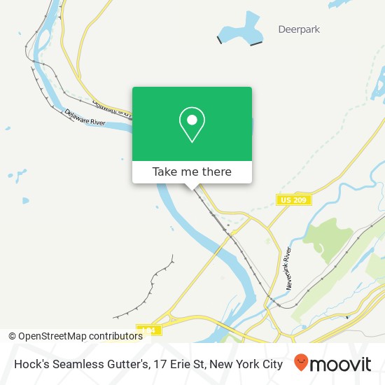 Hock's Seamless Gutter's, 17 Erie St map