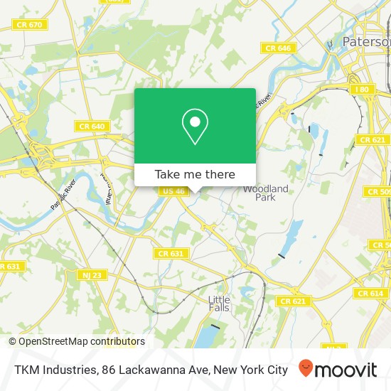 Mapa de TKM Industries, 86 Lackawanna Ave