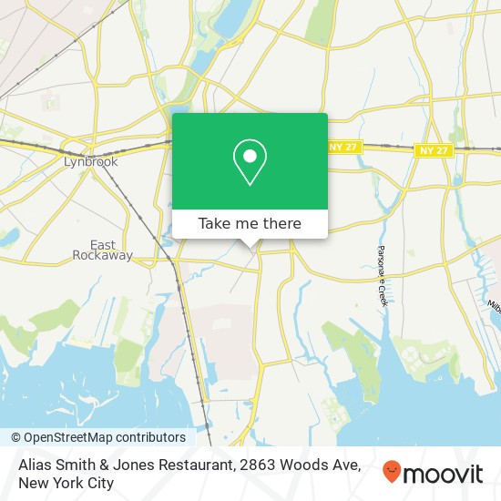 Alias Smith & Jones Restaurant, 2863 Woods Ave map